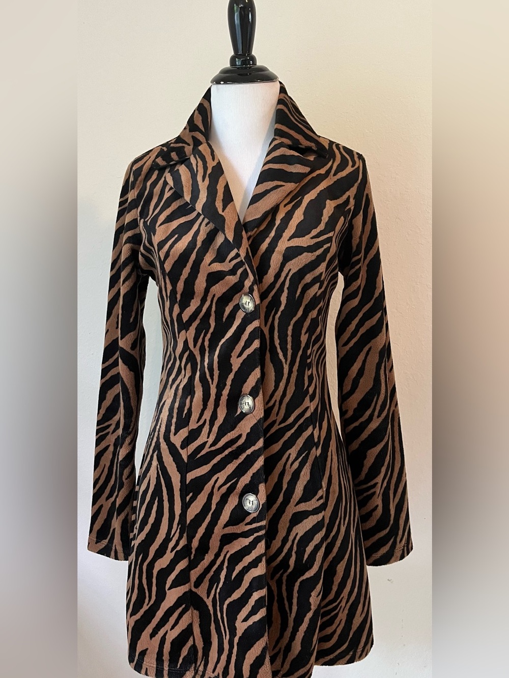 VTg Animal Print Jacket 90s Y2K Size 6? USA Scott Clothing